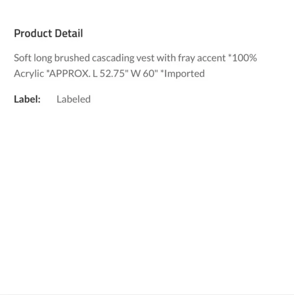 Fringe Faux Fur Vest Cascading Vest Shrug Poncho Duster Womens One Size … - Picture 7 of 7